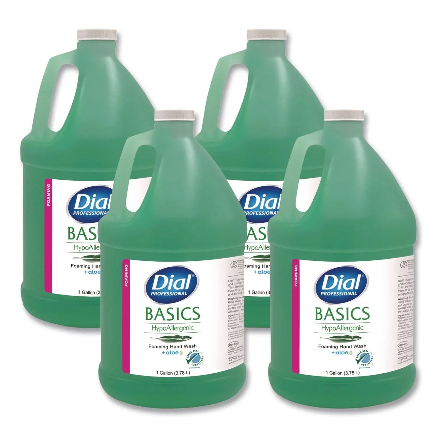 DIA35438 Basics Hypoallergenic Hand Wash, Honeysuckle Scent, 1 gal, 4/Carton Dial Professional