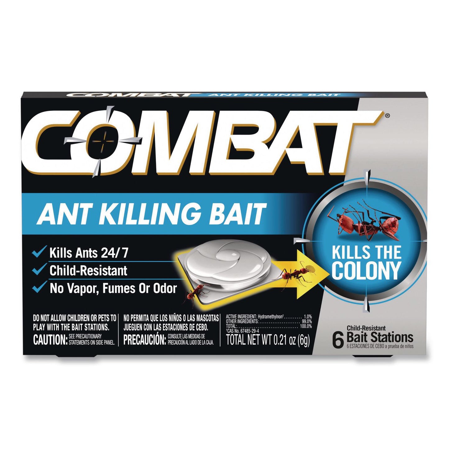 DIA45901CT Combat Ant Killing System, Child-Resistant, Kills Queen And Colony, 6/box, 12 Boxes/carton