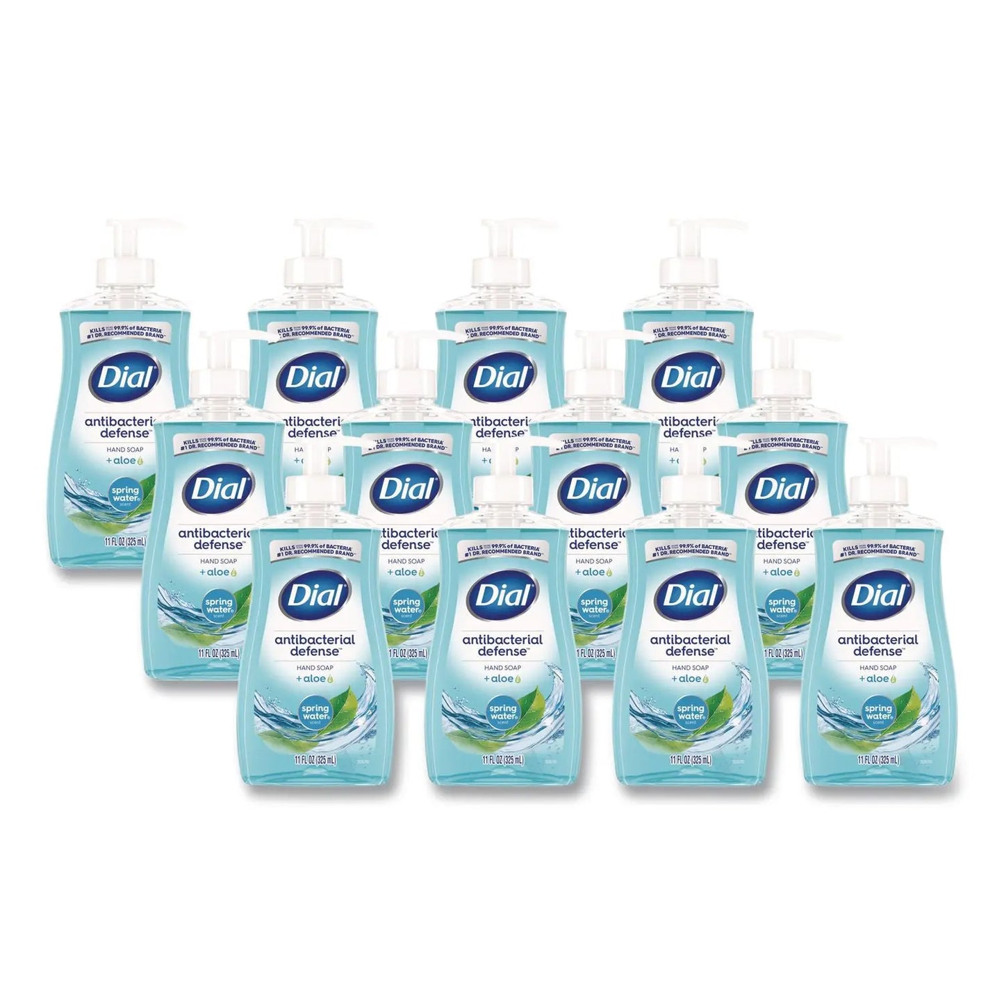 DIA20952 Antibacterial Liquid Hand Soap, Spring Water Scent, 11 oz, 12/Carton Dial