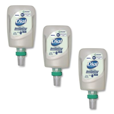 DIA19038 Antibacterial Foaming Hand Sanitizer Refill For Fit Manual Dispenser, 1.2 L Bottle, Fragrance-Free, 3/carton DIAL PROFESSIONAL