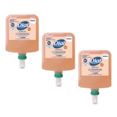 DIA19723 Antibacterial Foaming Hand Wash Refill for 1700 V Dispenser, Original Scent, 1.7 L, 3/Carton DIAL PROFESSIONAL
