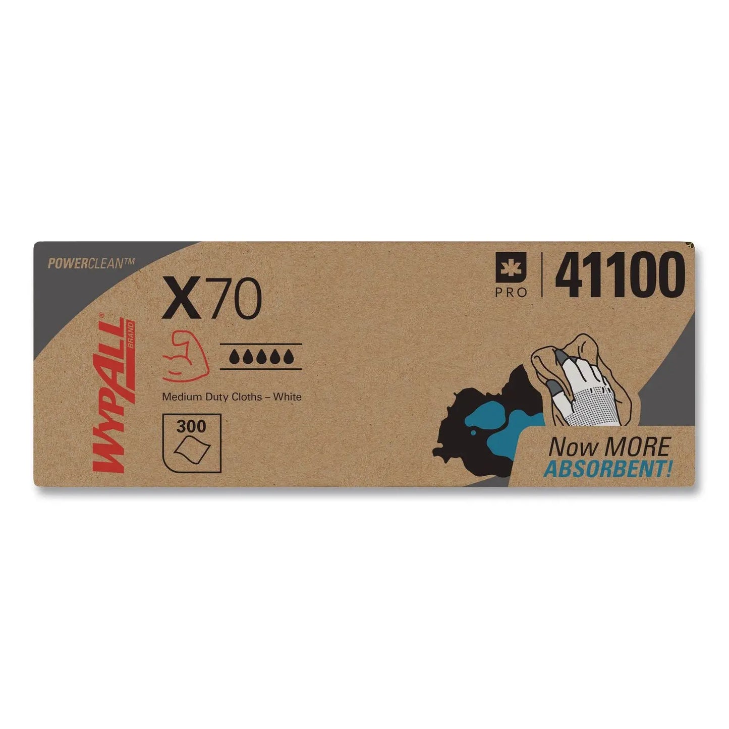 KCC41100 X70 Cloths, Flat Sheet, 16.6 x 14.9, White, 300/Carton WypAll