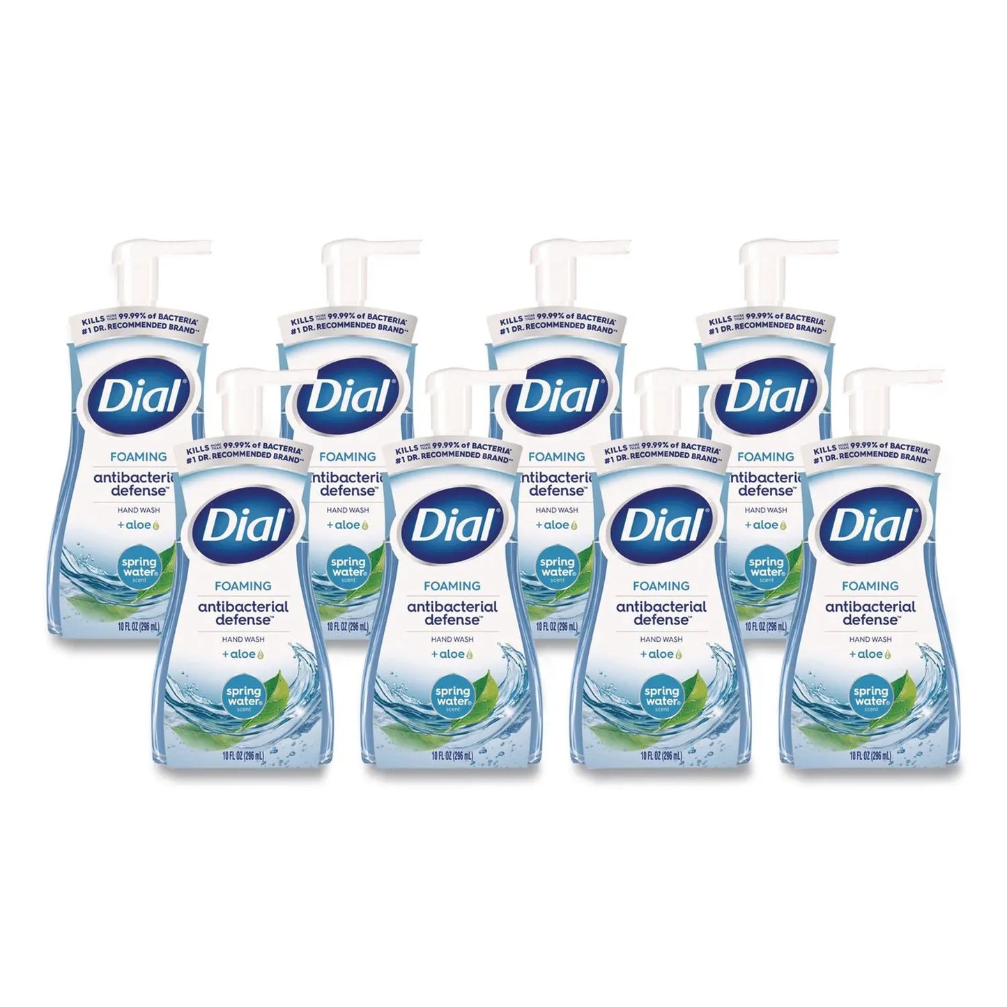 DIA34739 Antibacterial Foaming Hand Wash, Spring Water Scent, 10 oz, 8/Carton Dial