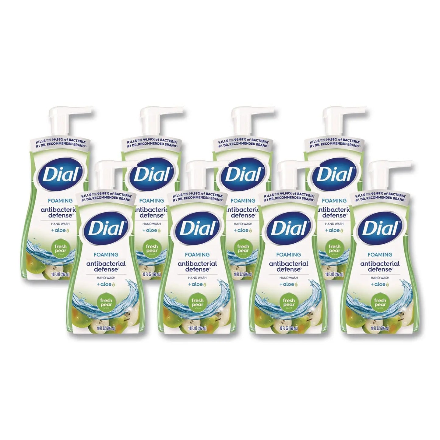 DIA34721 Antibacterial Foaming Hand Wash, Fresh Pear Scent, 10 oz, 8/Carton Dial