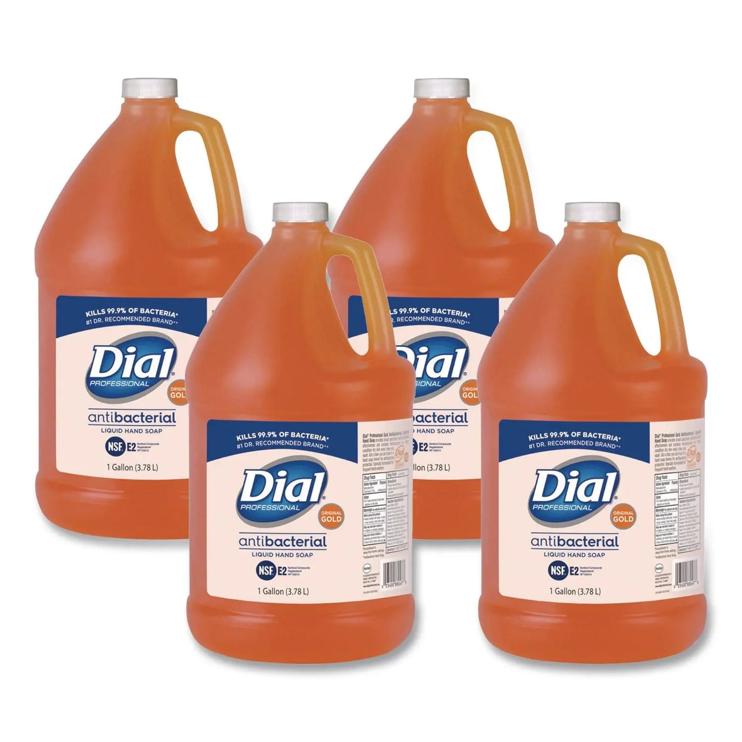 DIA88047CT Gold Antibacterial Liquid Hand Soap, 1 gal, 4/Carton Dial Professional