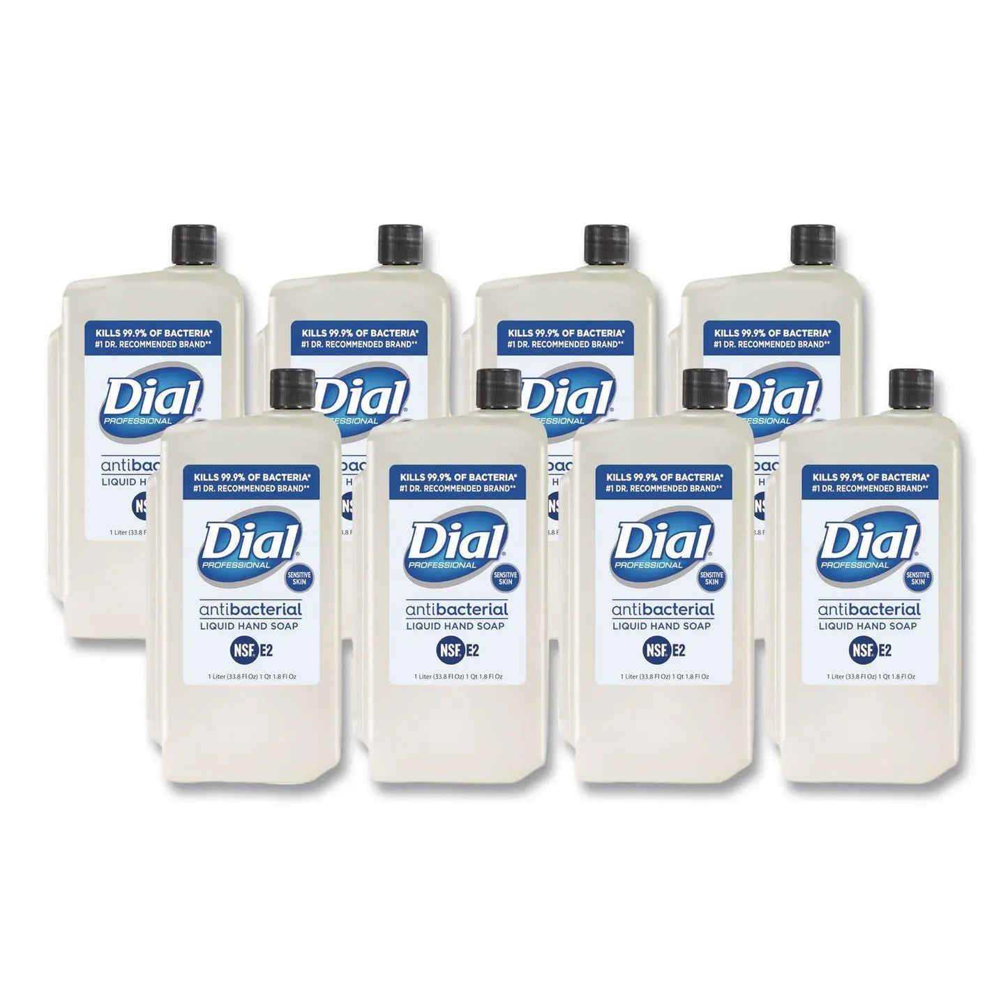 DIA82839 Antibacterial Liquid Hand Soap for Sensitive Skin Refill for 1 L Liquid Dispenser, Light Floral Scent, 1 L, 8/Carton Dial Professional