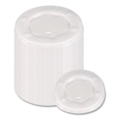 SCCL10BLN Straw-Slot Cold Cup Lids, Fits 10 oz Cold Cups, Plastic, Translucent, 2,000/Carton