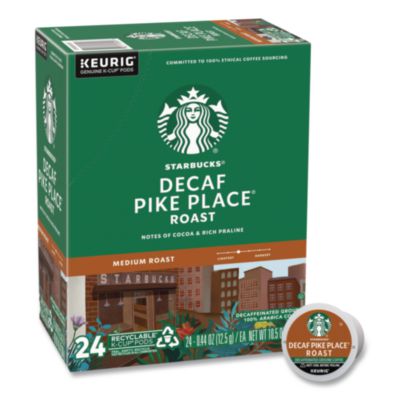 SBK011111161 Pike Place Decaf Coffee K-Cups Pack, 24/box