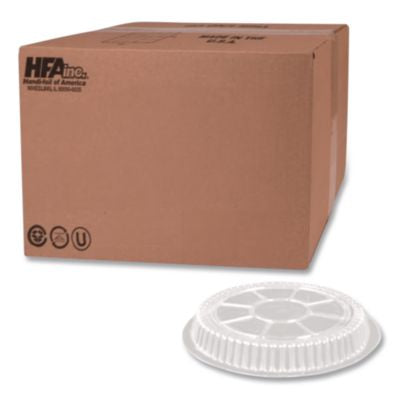 HFA2046DL Plastic Dome Lids, Fits Round Pan 2046, 9" Diameter x 0.88" h, Clear, 500/Carton HOFFMASTER
