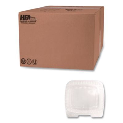 HFA6010S200 Handi-Lock Single Compartment Food Container, 60 oz, 8.63 x 3 x 9, Clear, Plastic, 200/Carton HOFFMASTER