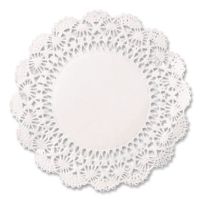 HFM500015 Cambridge Lace Doilies, Round, 5", White, 10,000/Carton