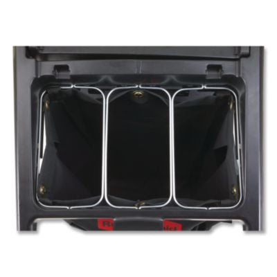 SGSFG9T89L10000 Triple Waste Wire Bag Holder for Rubbermaid Commercial Janitorial and Housekeeping Carts, 3 x 12.5 x 0.13, Steel
