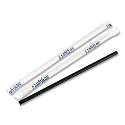 HFM61612099 Aardvark Paper Straws, 5.75", Black, 3,200/carton HOFFMASTER
