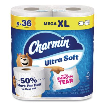 PGC19369 Ultra Soft Bathroom Tissue, Septic Safe, 2-Ply, White, 312 Sheets/Roll, 18 Rolls/Carton PROCTER & GAMBLE
