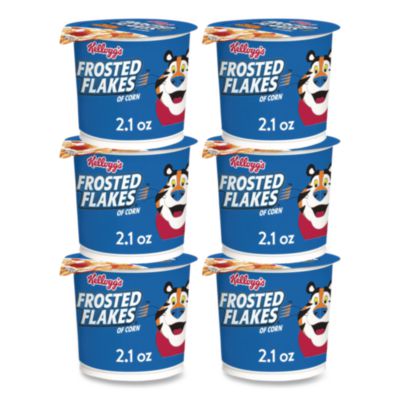 KEB01468 Breakfast Cereal, Frosted Flakes, Single-Serve 2.1 Oz Cup, 6/box KELLOGG'S