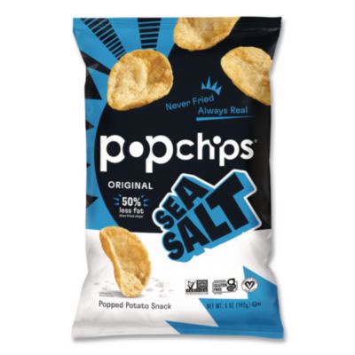 PPH71100 Potato Chips, Sea Salt Flavor, 0.8 Oz Bag, 24/carton POPCHIPS