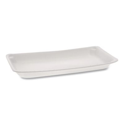 PCT51P110P Supermarket Tray, #10P, 10.75 x 5.5 x 1.2, White, Foam, 400/Carton PACTIV EVERGREEN CORPORATION