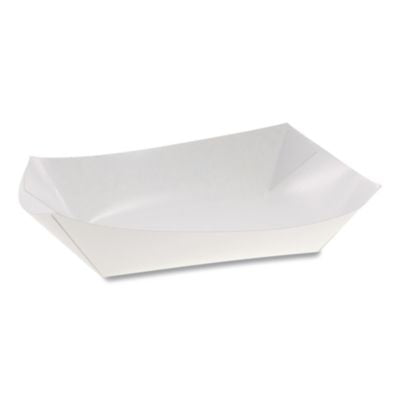 PCT23863 Paperboard Food Tray, #12 Beers Tray, 6 x 4 x 1.5, White, Paper, 300/Carton
