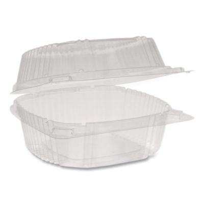 PCTYCI81160 ClearView SmartLock Hinged Lid Container, 20 oz, 5.75 x 6 x 3, Clear, Plastic, 500/Carton