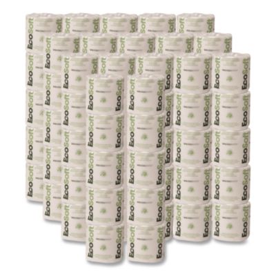 APAEB1240 Recycled One-Ply Standard Bathroom Tissue, Septic Safe, White, 1,200 Sheets/Roll, 80 Rolls/Carton AMERICAN PAPER CONVERTING
