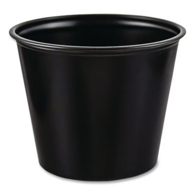DCCP550BLK Portion Containers, 5.5 oz, Plastic, Black, 250/Bag, 10 Bags/Carton