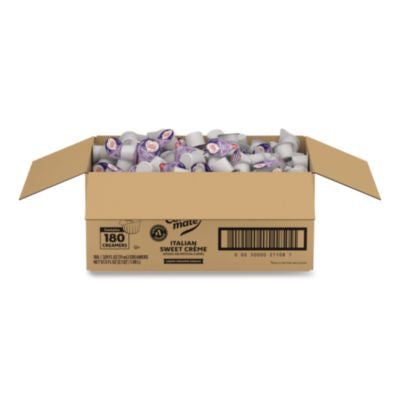 NES21108CT Bulk Liquid Coffee Creamer, Italian Sweet Cream, 0.38 oz Mini Cups, 180/Carton
