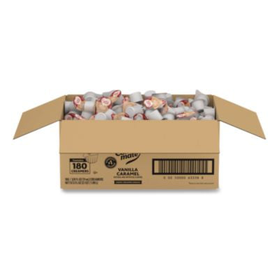 NES63338CT Bulk Liquid Coffee Creamer, Vanilla Caramel, 0.38 oz Mini Cups, 180/Carton