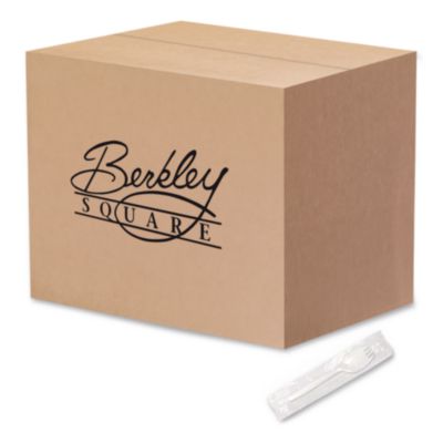 BSQ1105000 Individually Wrapped Mediumweight Cutlery, Spork, Plastic, White, 1,000/Carton BERK ENTERPRISES INC