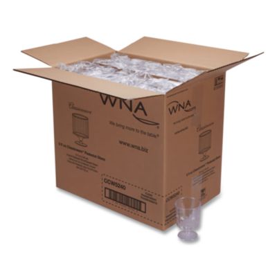 WNACCW5240 Classic Crystal Plastic Wine Glasses on Pedestals, 5 oz, Clear, 10/Pack, 24 Packs/Carton WNA, INC.