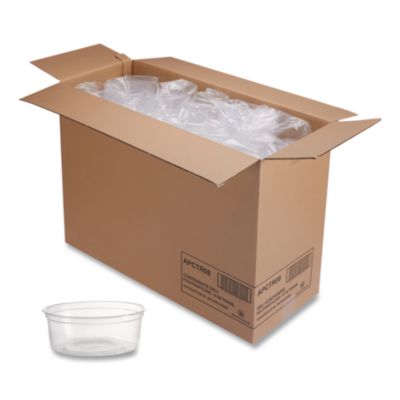 WNAAPCTR08 Deli Containers, 8 oz, Clear, Plastic, 50/Pack, 10 Pack/Carton WNA, INC.