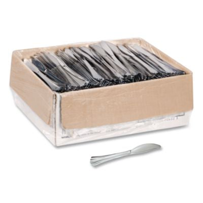 WNA630155 Heavyweight Plastic Knives, Reflections Design, Silver, 600/Carton