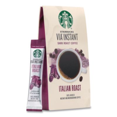 SBK12407838 VIA Ready Brew Coffee, 0.11 oz, Italian Roast, 8/Pack, 12 Packs/Carton STARBUCKS COFFEE COMPANY
