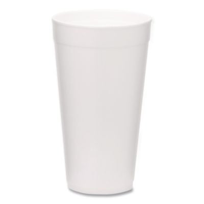 WCP221976 Foam Drink Cups, 20 oz, White, 500/Carton