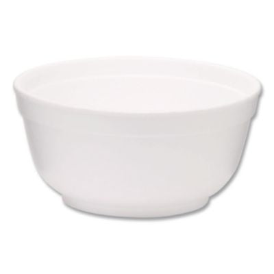 WCP221990 Foam Bowls, Squat Style, 8 oz, White, 1,000/Carton