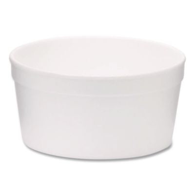 WCP221996 Foam Containers, Tall Style, 8 oz, White, 500/Carton