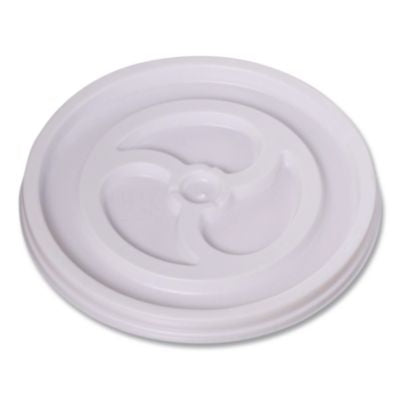 WCP222076 Plastic Lids for Foam Cups and Bowls, Vented, Fits 6 oz Hot Cups, White, 1,000/Carton