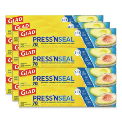CLO70441 Press'n Seal Food Plastic Wrap, 70 sq ft, 12/Carton