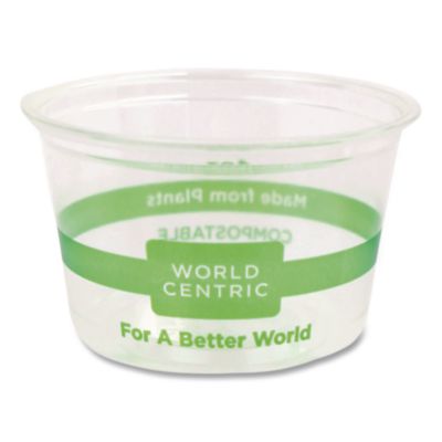 WORCPCS4S PLA Clear Portion Cups, 4 oz, Plastic, Clear, 1,000/Carton