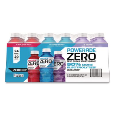 GRR22002679 Zero Sports Drink, Assorted Flavors, 20 oz, 24/Carton