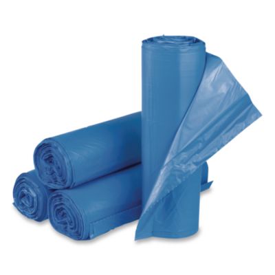 IBSBRS304314BL High-Density Commercial Can Liners, 33 gal, 14 mic, 30" x 43", Blue, Interleaved Roll, 25 Bags/Roll, 10 Rolls/Carton INTEGRATED BAGGING SYSTEMS