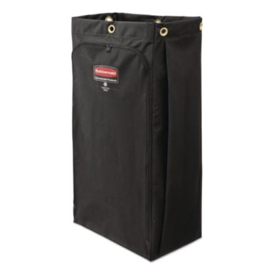 RCP2202530 Fabric Cleaning Cart Bag for Rubbermaid Commercial Housekeeping and Janitorial Carts, 30 gal, 10.5 x 16.8 x 33, Black, 4/CT RUBBERMAID COMMERCIAL PROD.