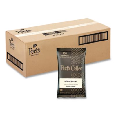 PEE504915 Coffee Portion Packs, House Blend, 2.5 Oz Frack Pack, 18/box PEETS