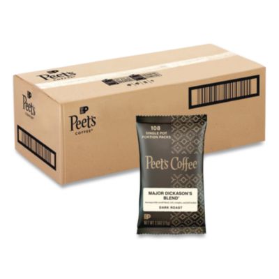 PEE504916 Coffee Portion Packs, Major Dickason's Blend, 2.5 Oz Frack Pack, 18/box PEETS