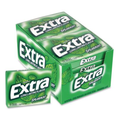 GRR22002638 Extra Spearmint Sugar-Free Gum, Spearmint, 15 Sticks/Pack, 10 Packs/Carton
