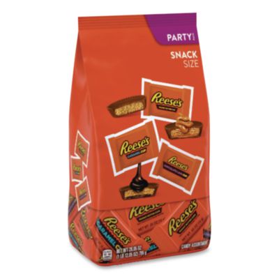 REEHEC93922 Milk Chocolate Peanut Butter Assortment Snack Size Candy, Individually Wrapped, 28.05 oz Bag