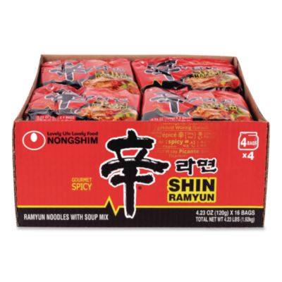 GRR22002654 Gourmet Spicy Ramyun Noodle Soup, Spicy Chicken, 4.23 oz Packet, 16/Carton