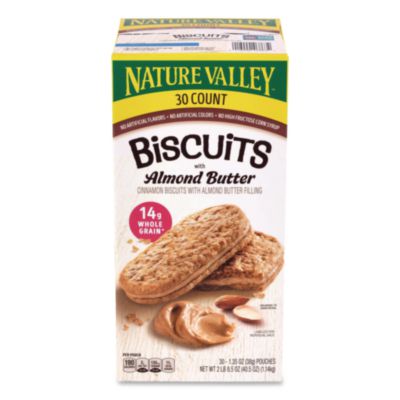 GRR22001046 Biscuits, Cinnamon with Almond Butter, 1.35 oz Pouch, 30/Carton