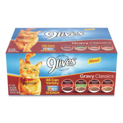 GRR22002667 Gravy Classics Wet Cat Food Variety Pack, Assorted Flavors, 5.5 oz Can, 48/Carton