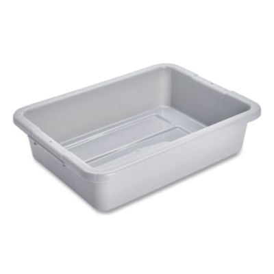 RCP3349GRA Bus/utility Tote, 20" X 15" X 5", Gray RUBBERMAID COMMERCIAL PROD.