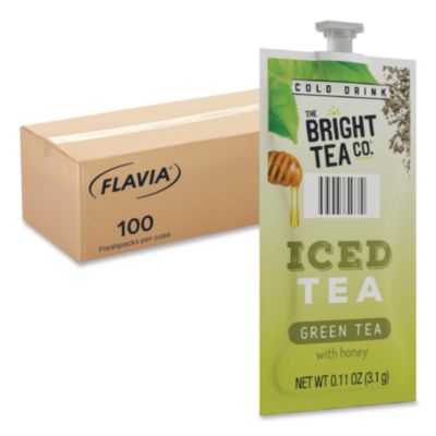 LAV48049 The Bright Tea Co. Iced Green Tea with Honey Freshpack, 100/Carton LAVAZZA